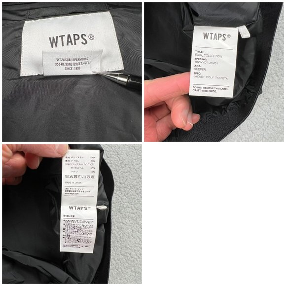 WTAPS Windbreaker Mens 02 Medium M Black Keeper Jacket Reflective 1/2 Zip Golf 2 - Picture 7 of 8